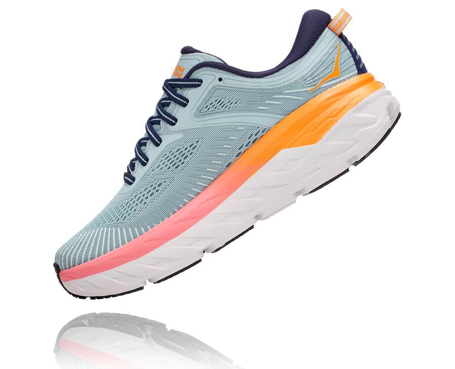 Hoka One One Koşu Ayakkabısı Kadın Mavi - Bondi 7 - MX0219856